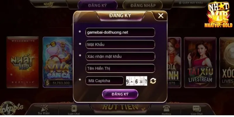Các bước chi tiết đăng ký tài khoản tại Nhatvip